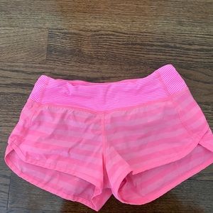 Lululemon new pink running shorts size 2